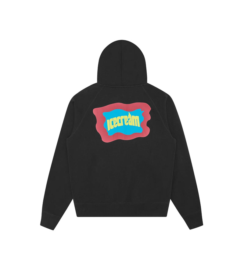 BLOCK LOGO ZIP THROUGH HOOD