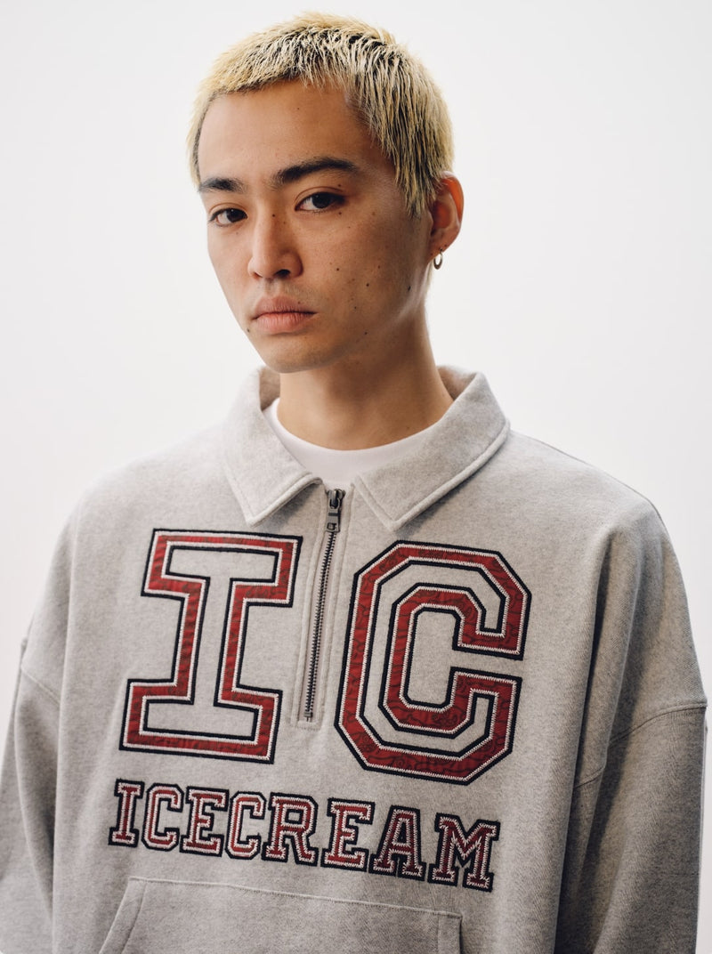 COLLEGIATE QUARTER ZIP SWEATSHIRT