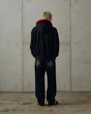 ICECREAM Embroidered double scoop denim pants black