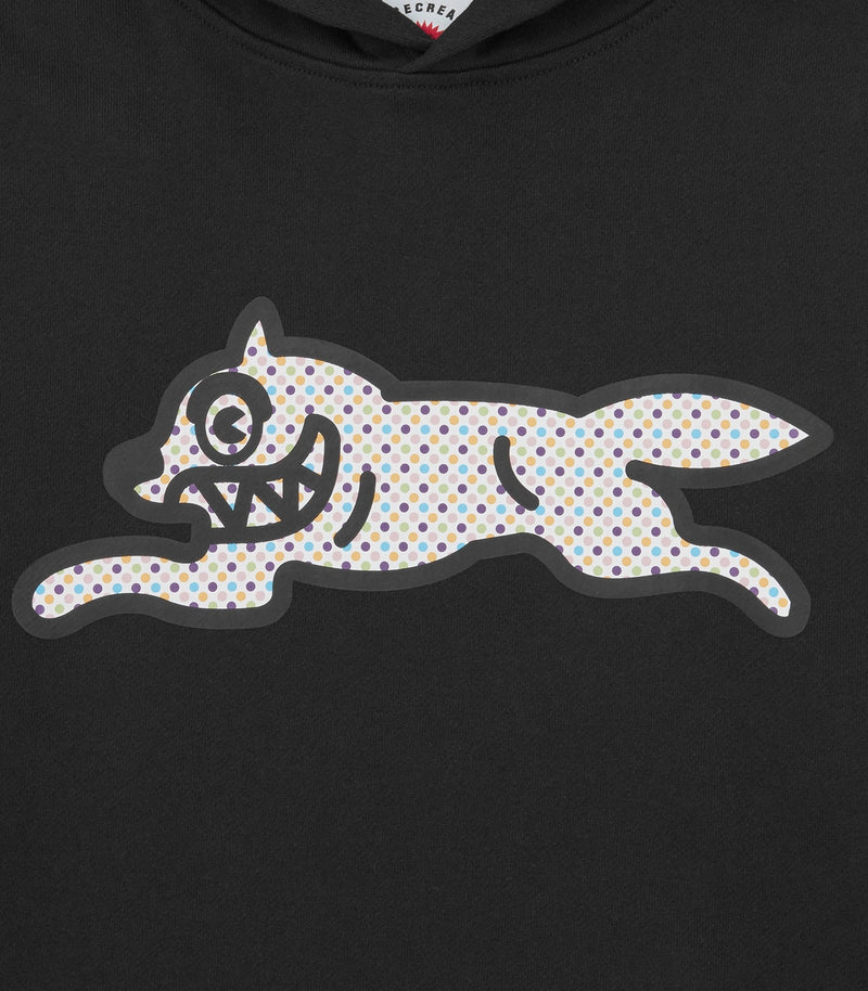POLKA DOT RUNNING DOG POPOVER HOOD