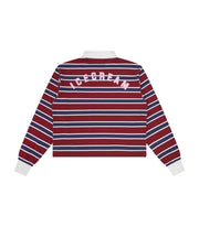 ICECREAM Popsicle rugby shirt burgundy stripe