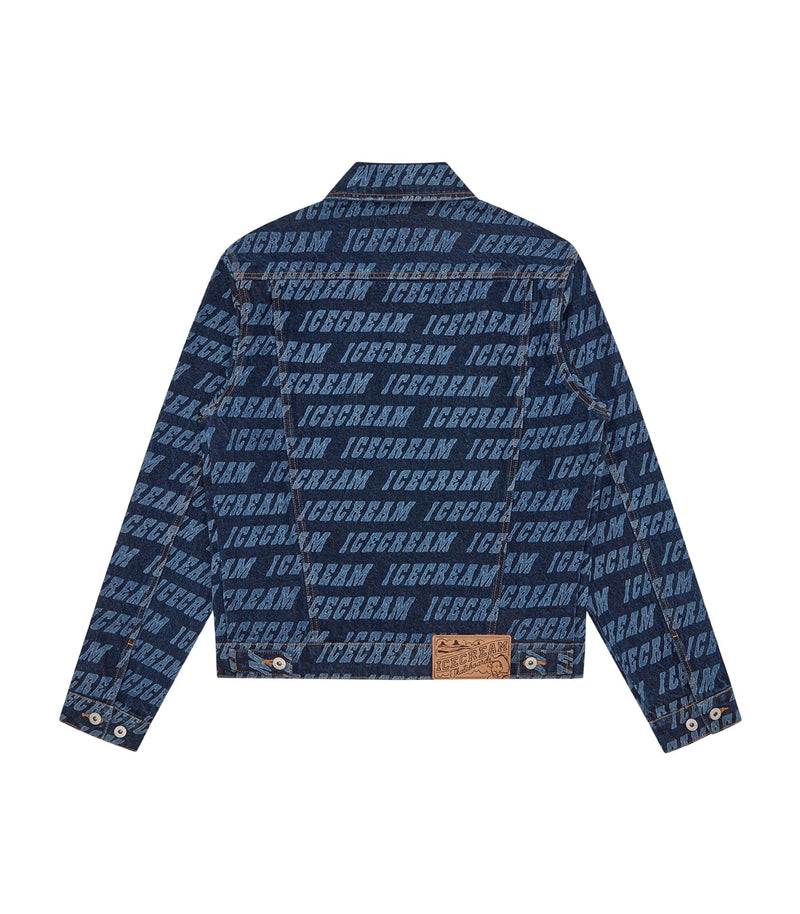 REPEAT LOGO DENIM TRUCKER JACKET