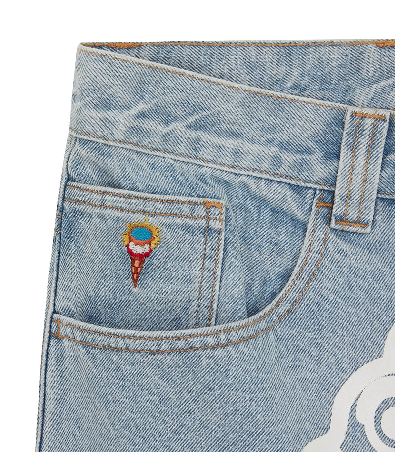 RUNNING DOG DOUBLE SCOOP DENIM PANT