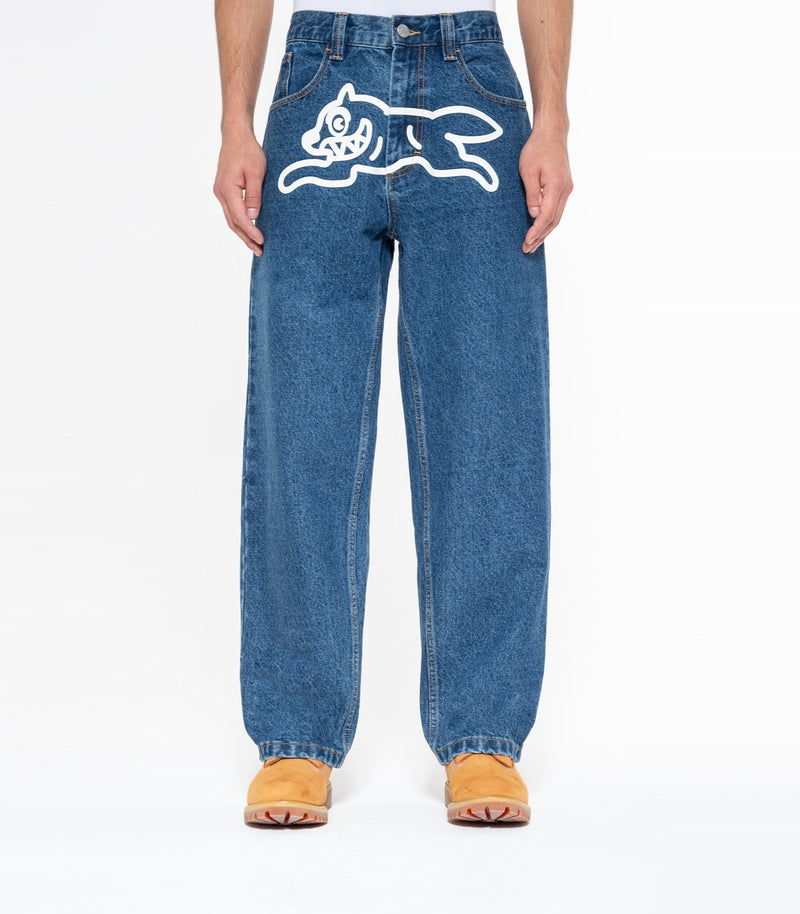 RUNNING DOG DOUBLE SCOOP DENIM PANT