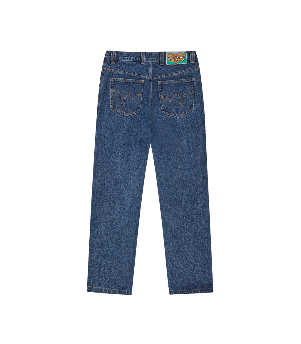 RUNNING DOG DOUBLE SCOOP DENIM PANT