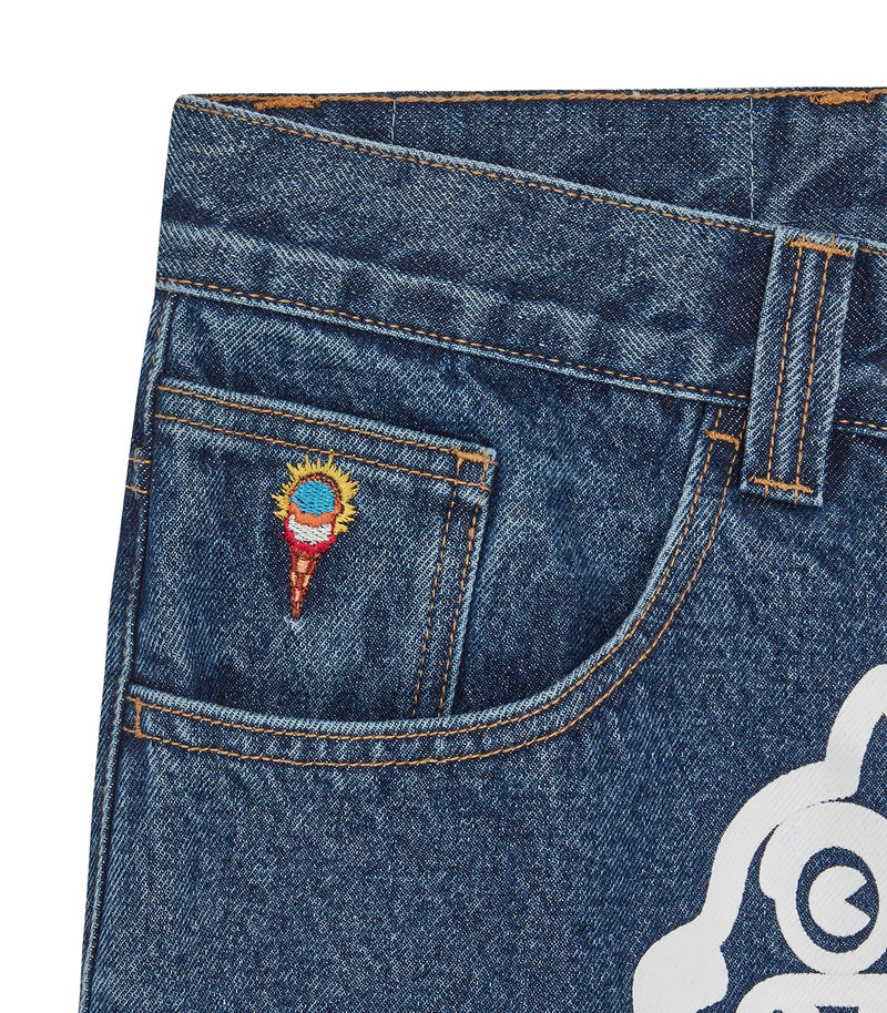 RUNNING DOG DOUBLE SCOOP DENIM PANT