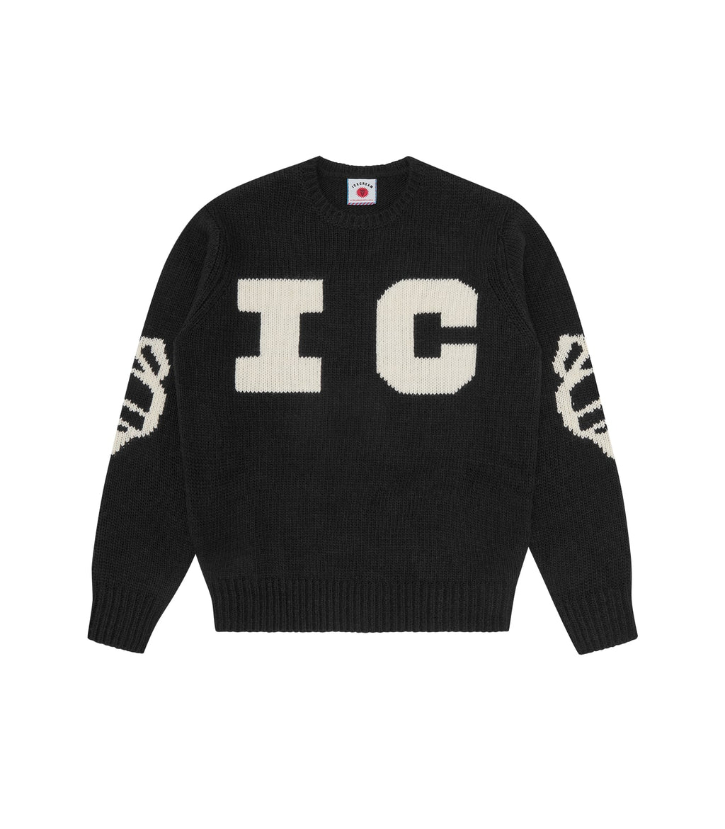 RUNNING DOG KNITTED CREWNECK