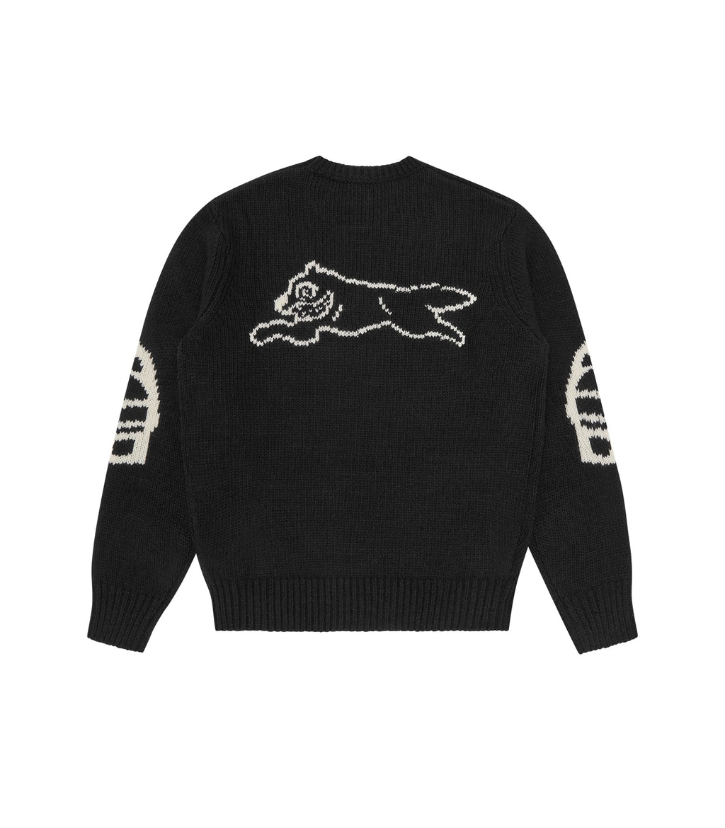 RUNNING DOG KNITTED CREWNECK