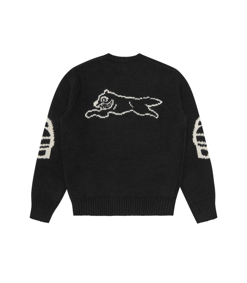 RUNNING DOG KNITTED CREWNECK