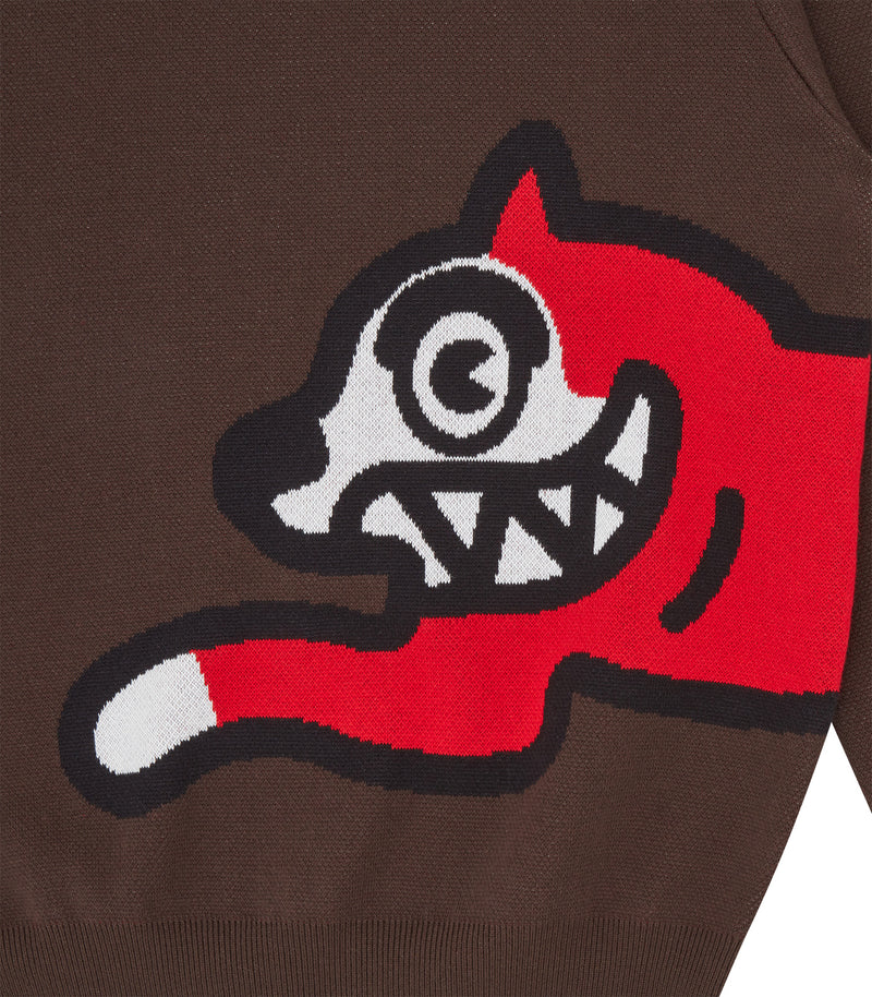 RUNNING DOG KNITTED CREWNECK