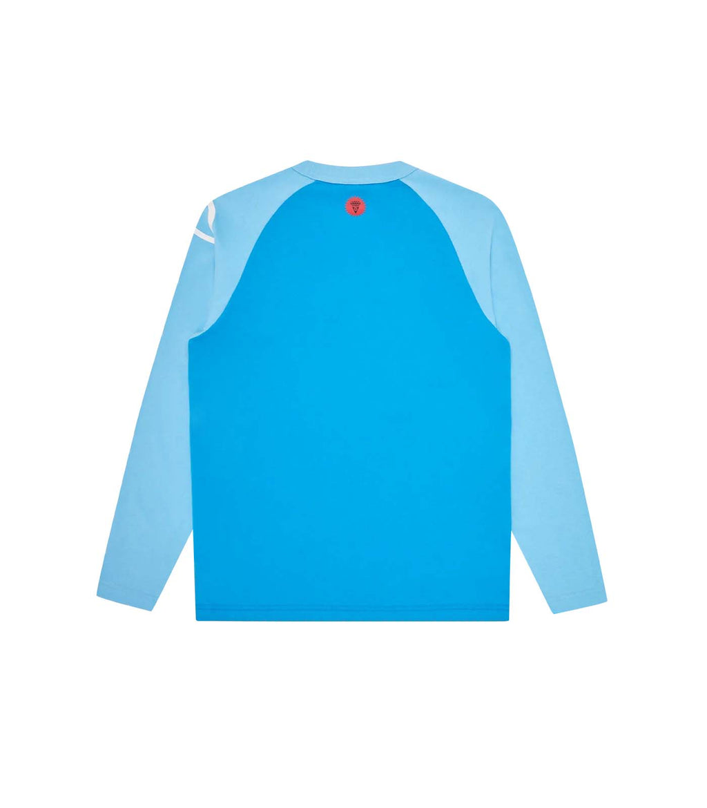 ICECREAM Running dog raglan LS t-shirt blue