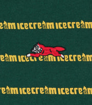 ICECREAM Running dog striped rugby shirt green