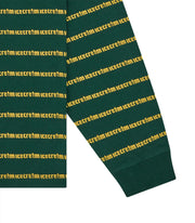 ICECREAM Running dog striped rugby shirt green