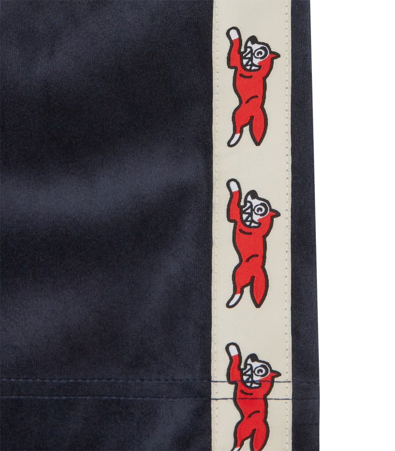 RUNNING DOG TAPED VELOUR TRACK SHORTS