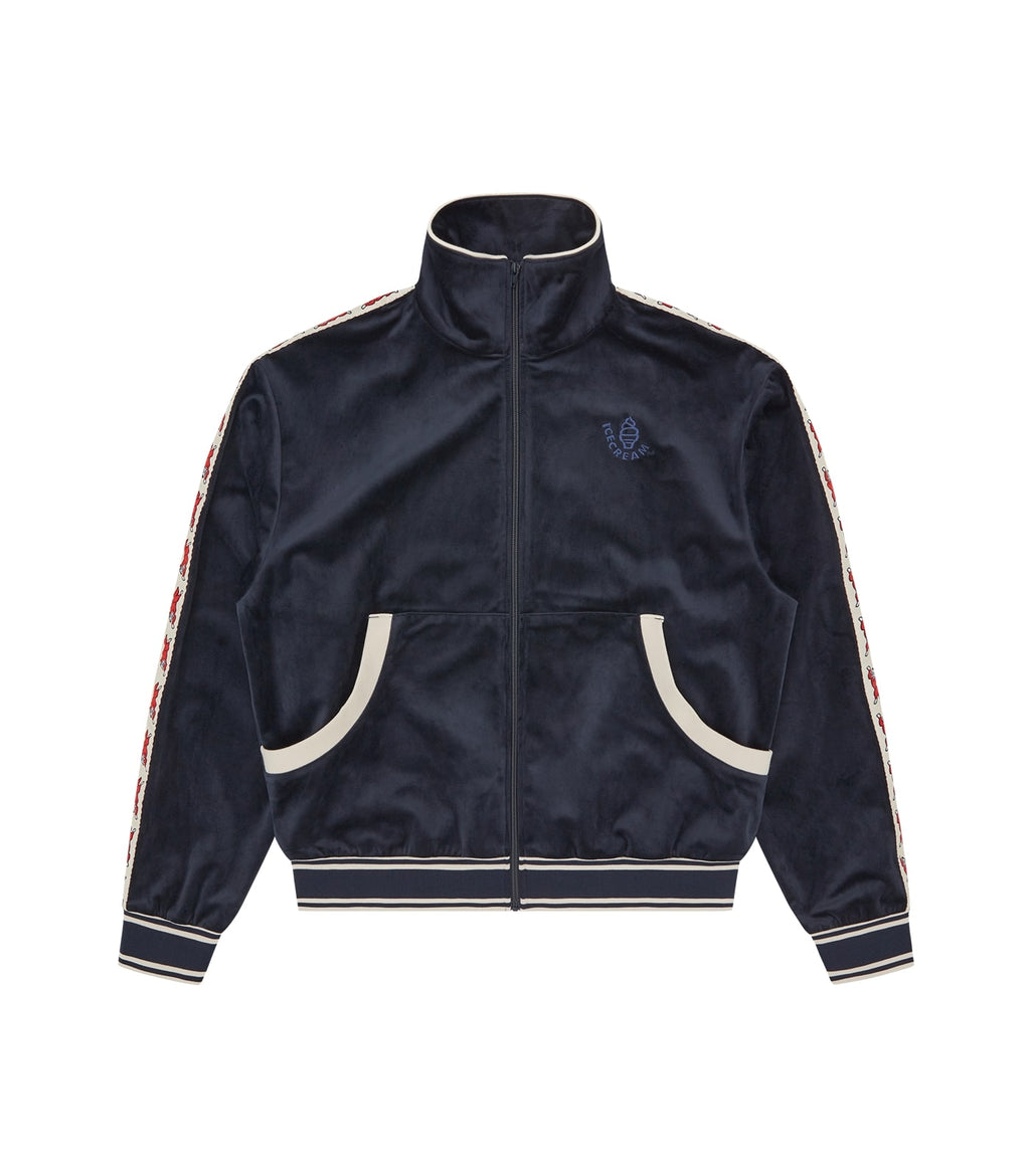 RUNNING DOG TAPED VELOUR TRACK TOP