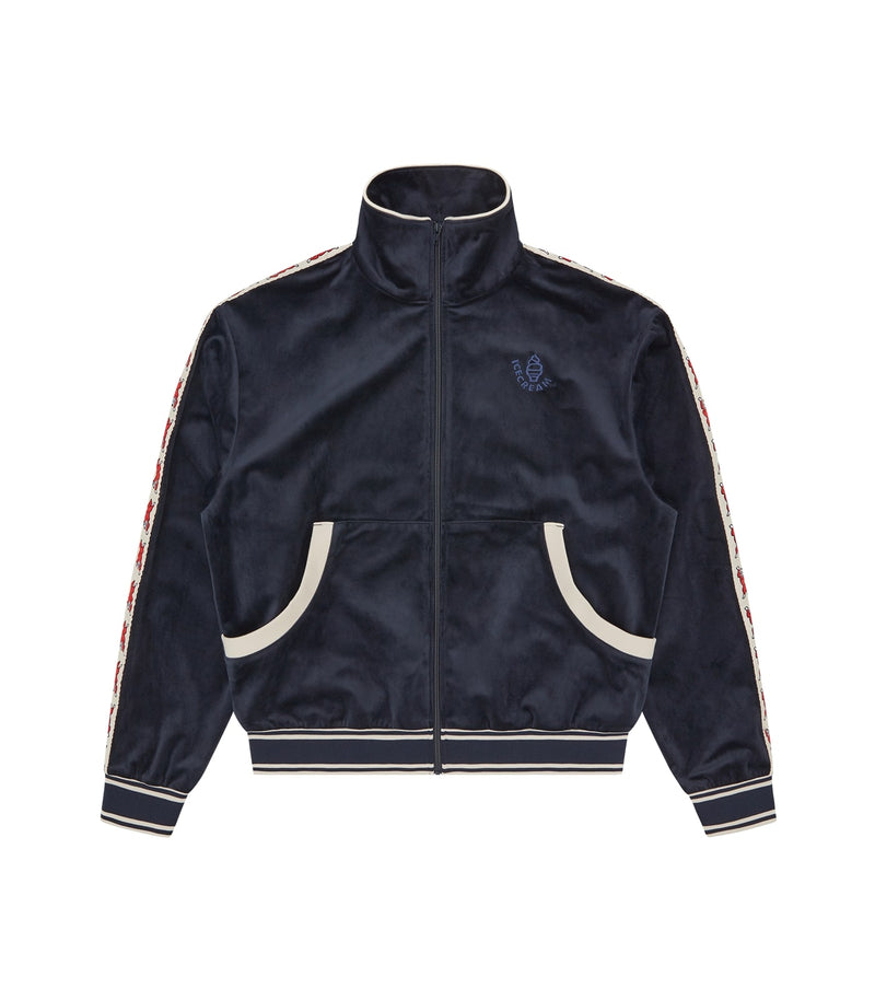 RUNNING DOG TAPED VELOUR TRACK TOP