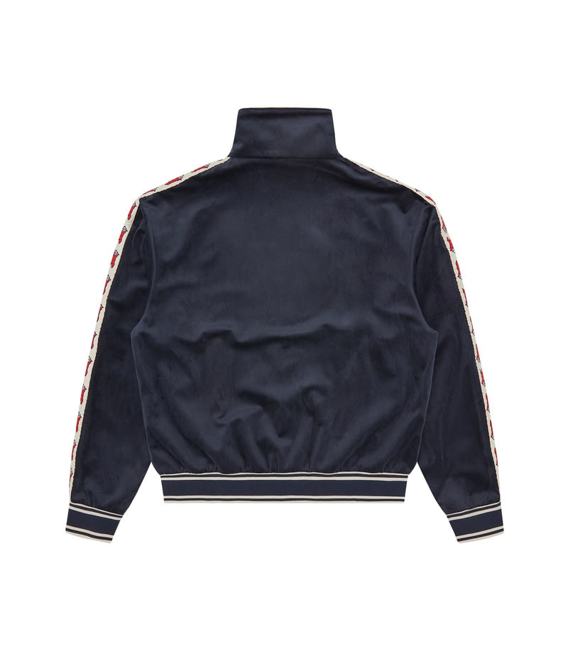 RUNNING DOG TAPED VELOUR TRACK TOP