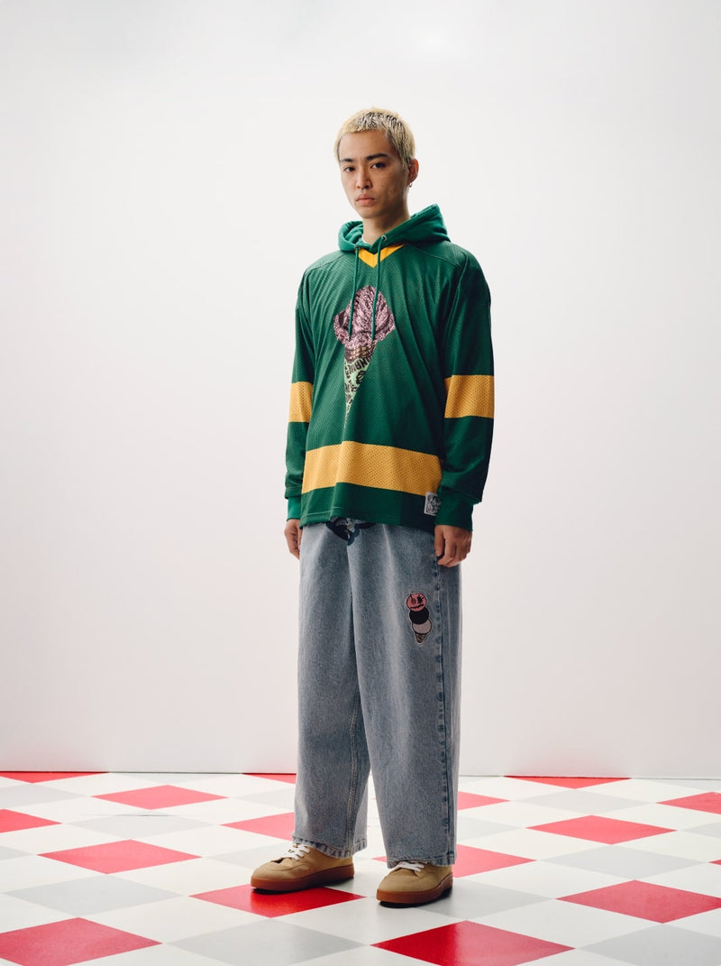 RUNNING PUPPY PATCH TRIPLE SCOOP DENIM PANT