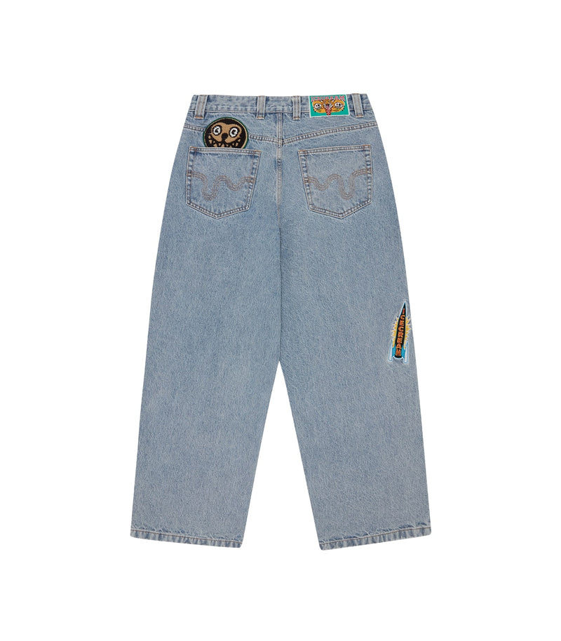 RUNNING PUPPY PATCH TRIPLE SCOOP DENIM PANT