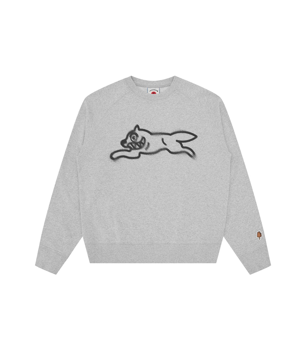 SPRAY PAINT RUNNING DOG CREWNECK