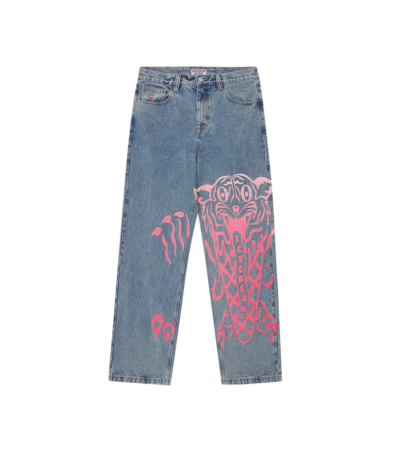 ICECREAM Tiger triple scoop denim pants