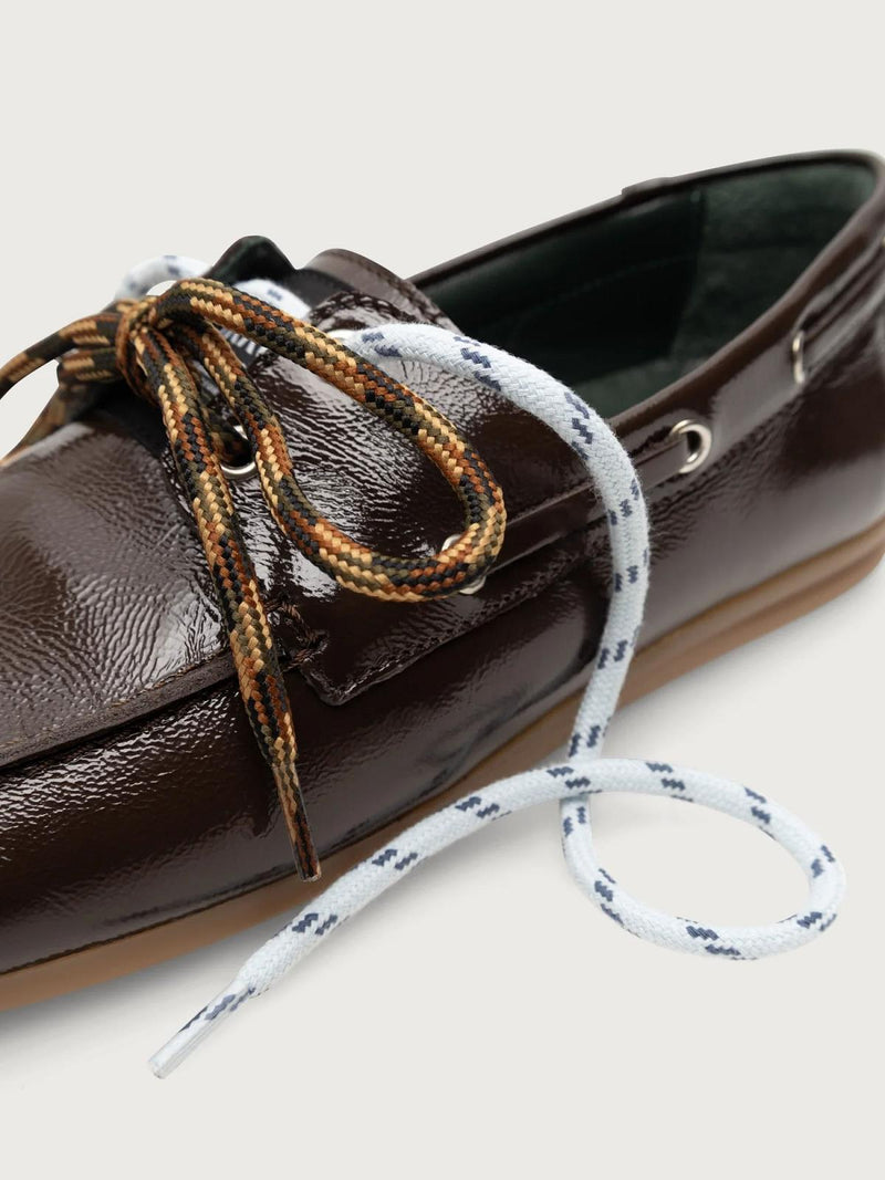 KIRRUNA Moc 08 shoes dark brown patent leather