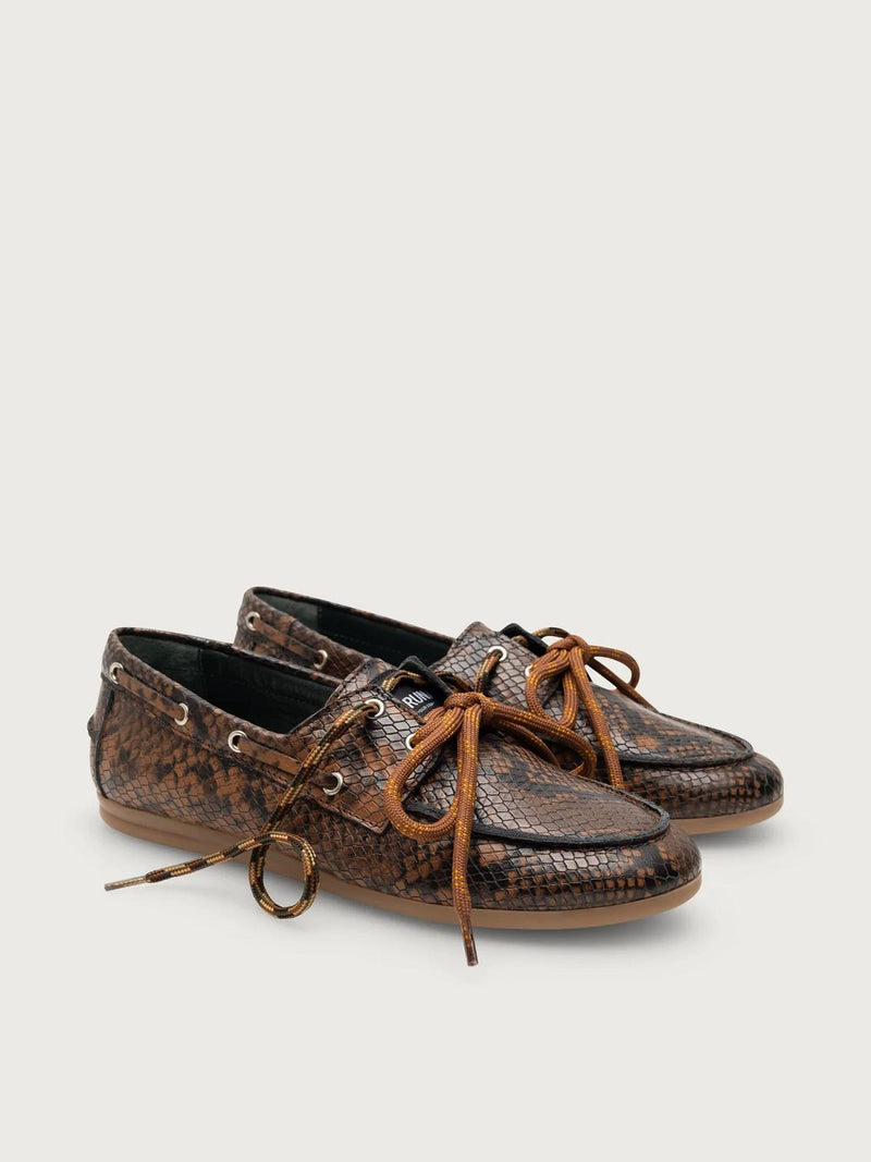 KIRRUNA Moc 12 shoes brown pitone print