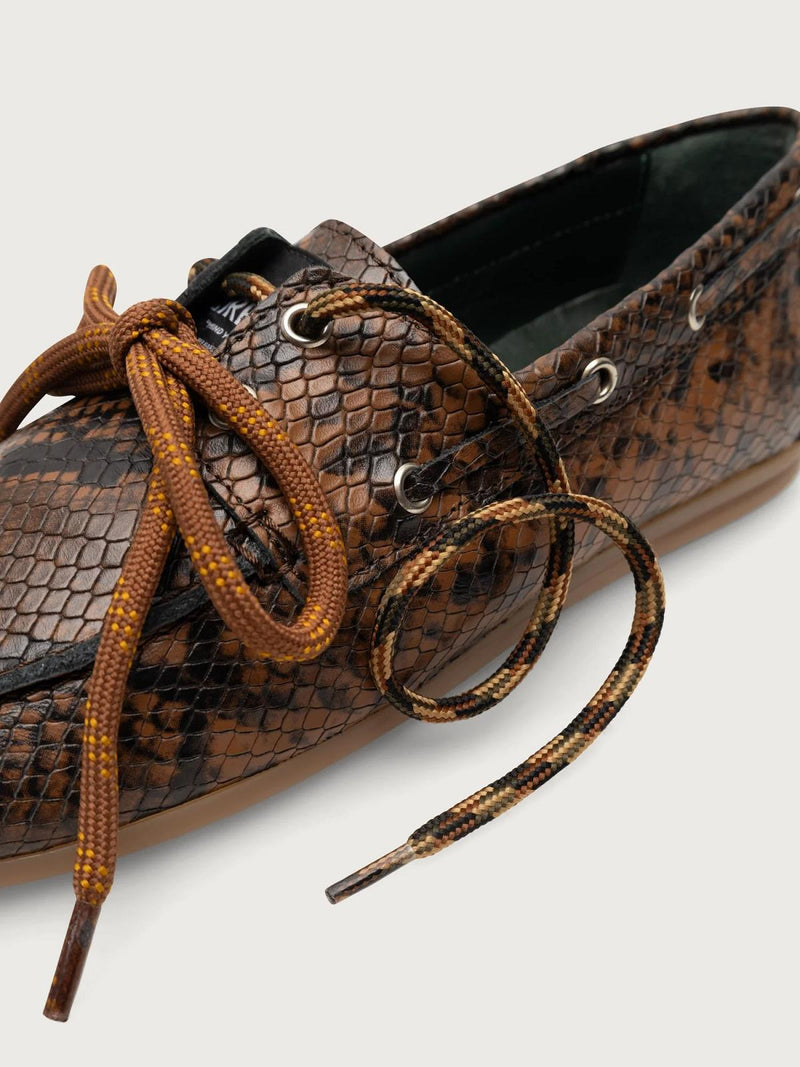 KIRRUNA Moc 12 shoes brown pitone print