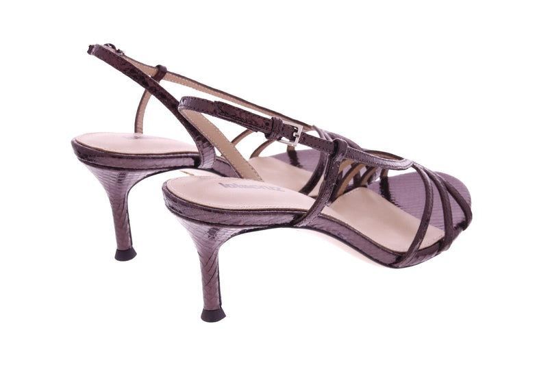 LOLA CRUZ Sandals dark brown metallic leather - Shop at Monar Antwerp
