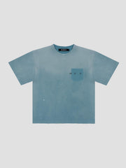 MISBHV Hand writing teal t-shirt