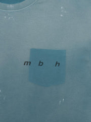 MISBHV Hand writing teal t-shirt