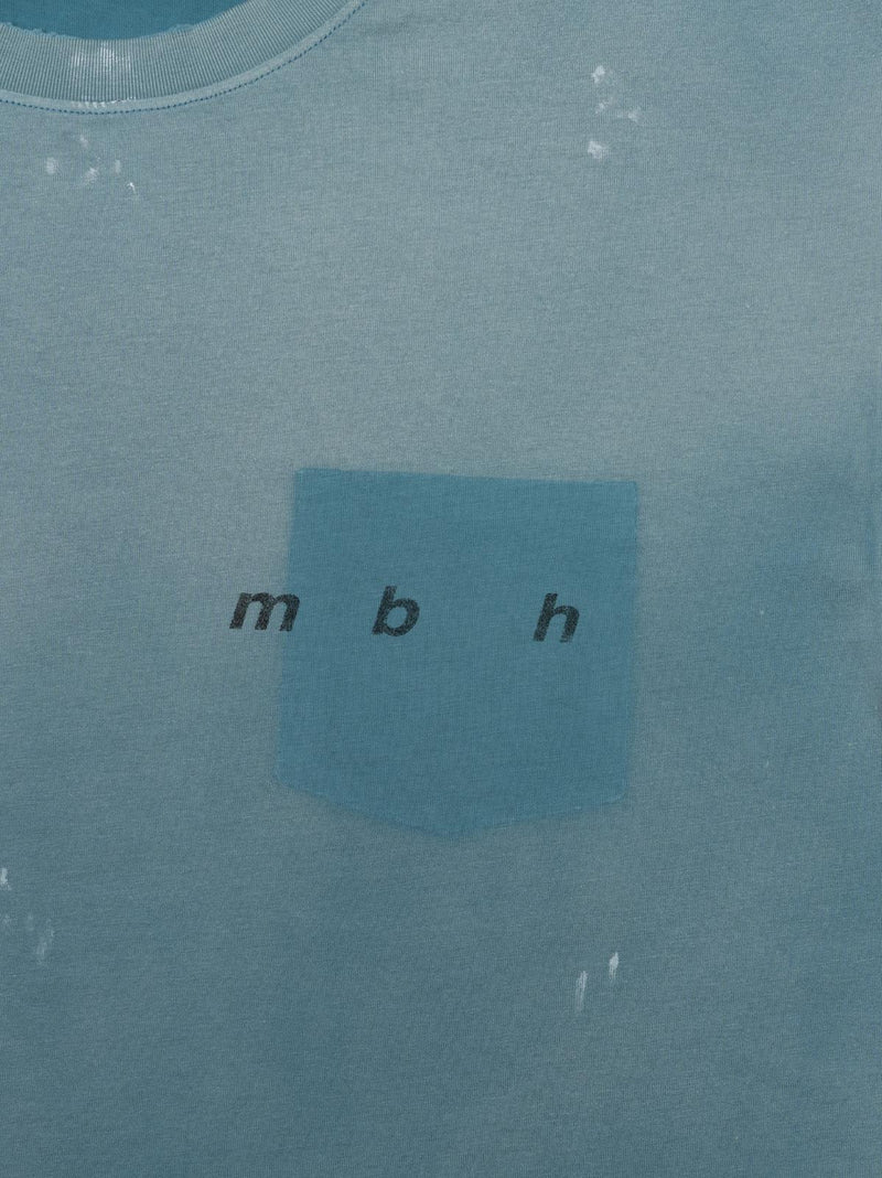 MISBHV Hand writing teal t-shirt