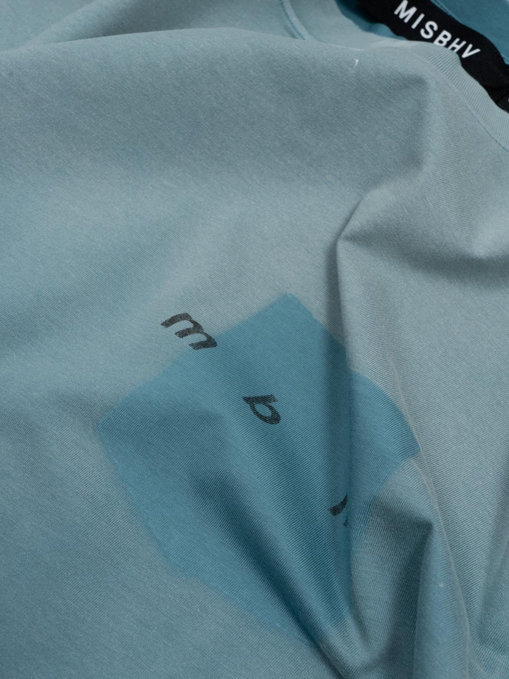 MISBHV Hand writing teal t-shirt