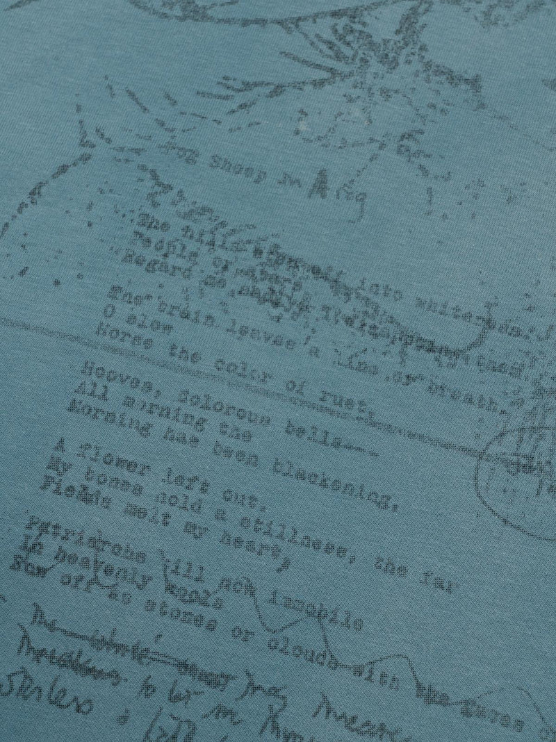 MISBHV Hand writing teal t-shirt