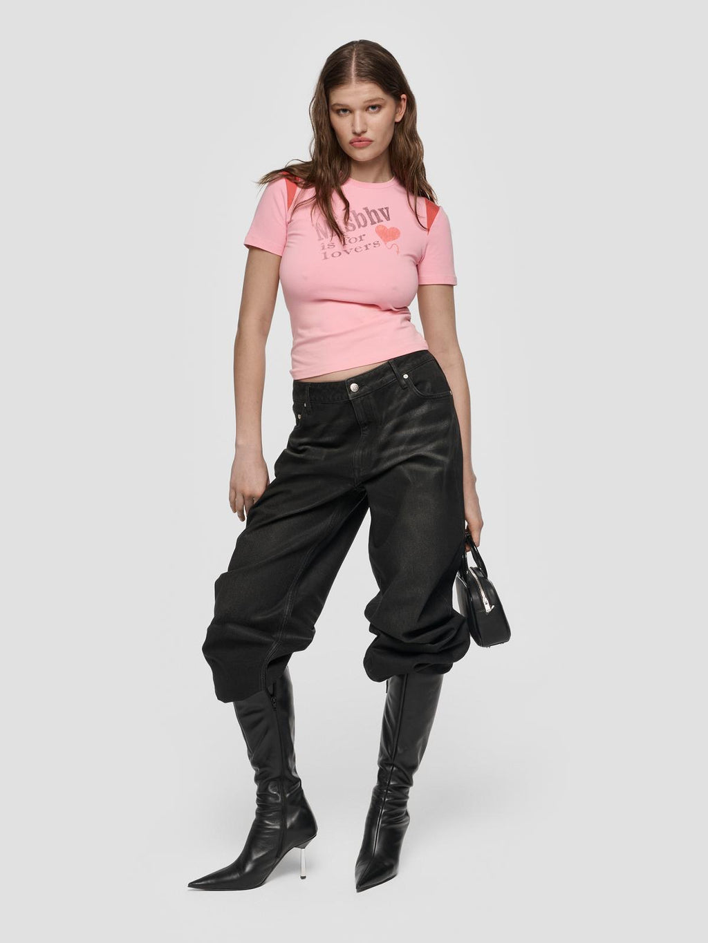 MISBHV Logo fitted t-shirt pink