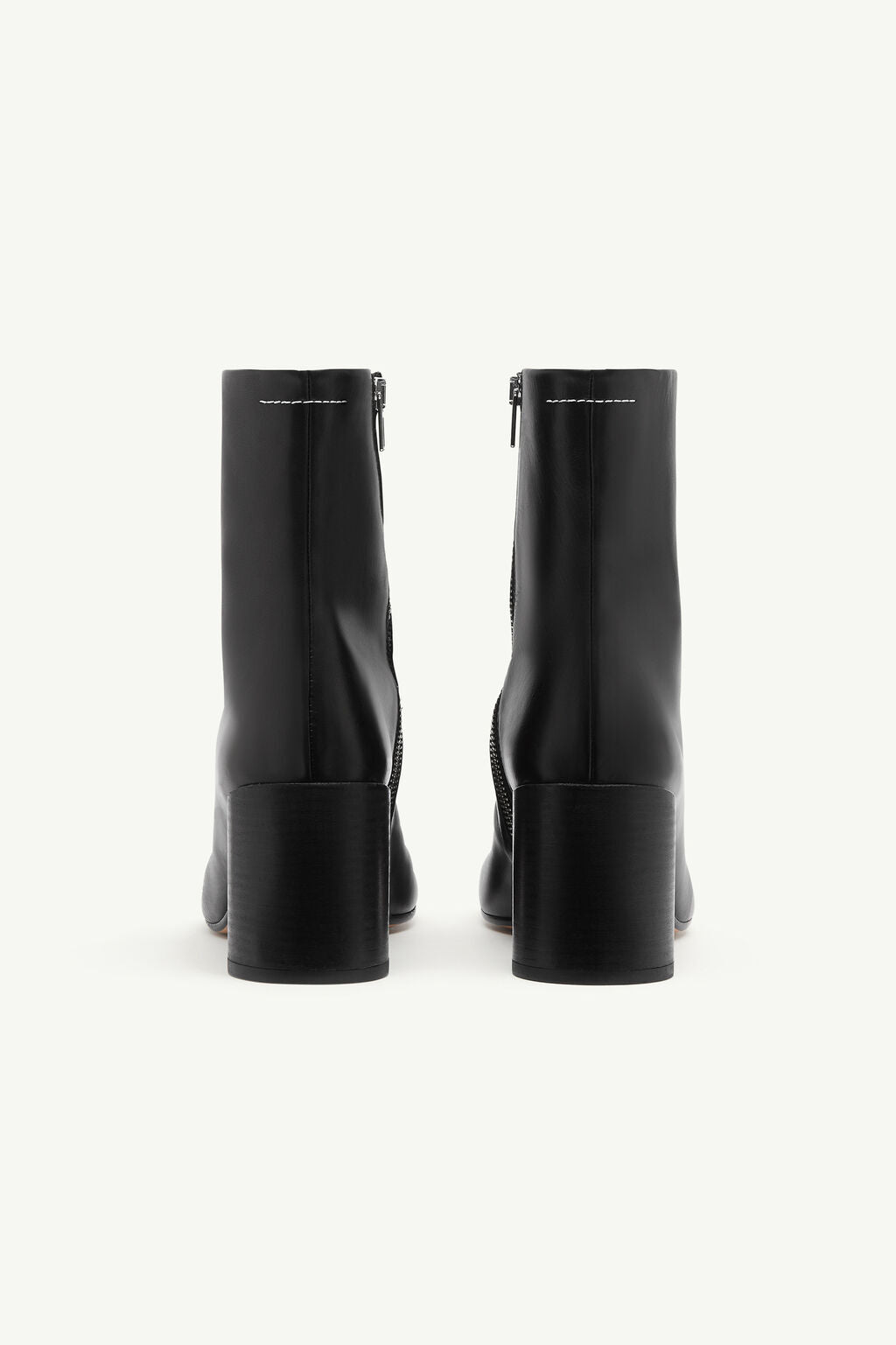 MM6 MAISON MARGIELA Stitch out leather ankle boots - Shop