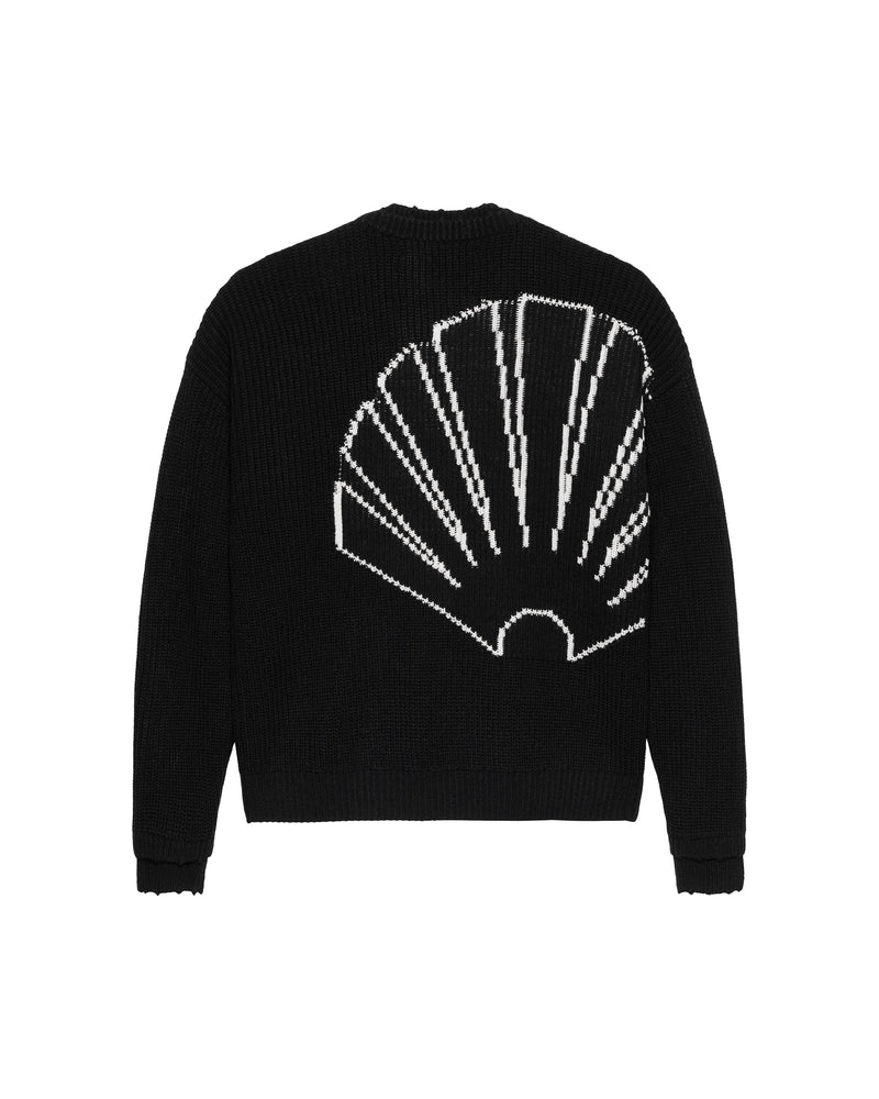 LOGO KNIT RAW EDGE