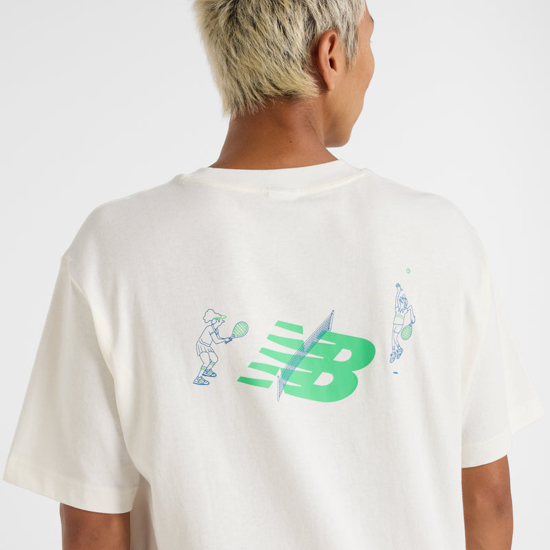 ATHLETICS RELAXED TENNIS CARTOON T-SHIRT