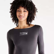 NEW BALANCE Trackside longsleeve bodysuit black cement