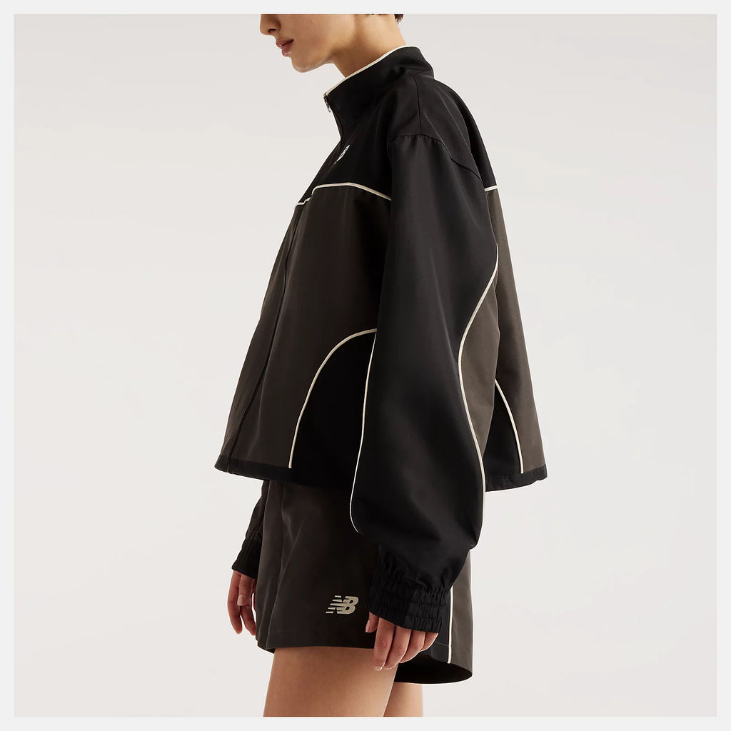 NEW BALANCE Trackside woven jacket black cement