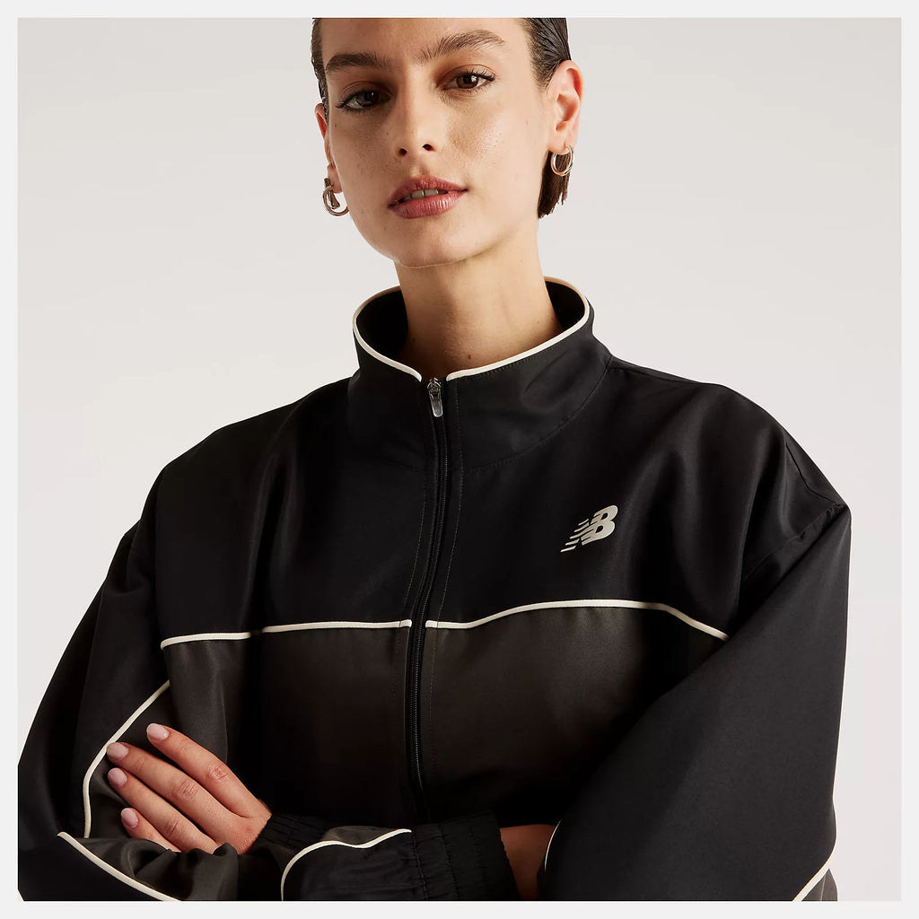 NEW BALANCE Trackside woven jacket black cement