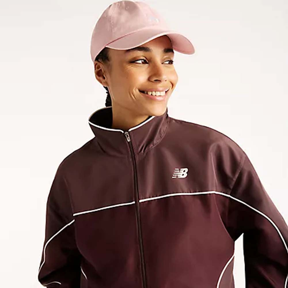NEW BALANCE Trackside woven jacket cherry leather