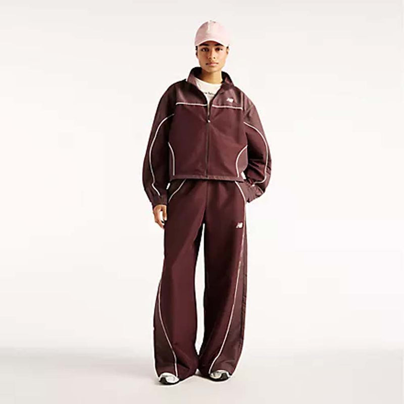 NEW BALANCE Trackside woven jacket cherry leather