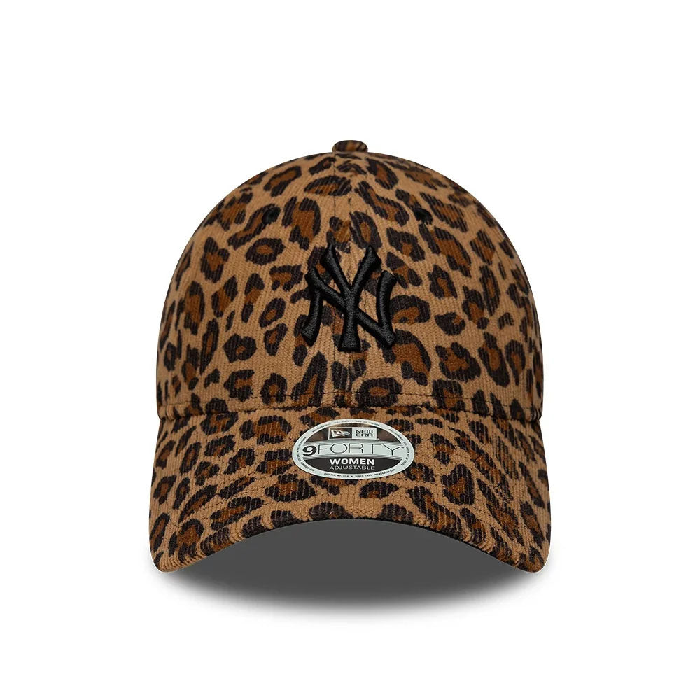 NEW ERA NY Yankees womens MLB leopard cord beige 9forty adjustable cap