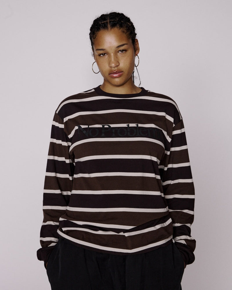 NO PROBLEMO STRIPED LS TEE