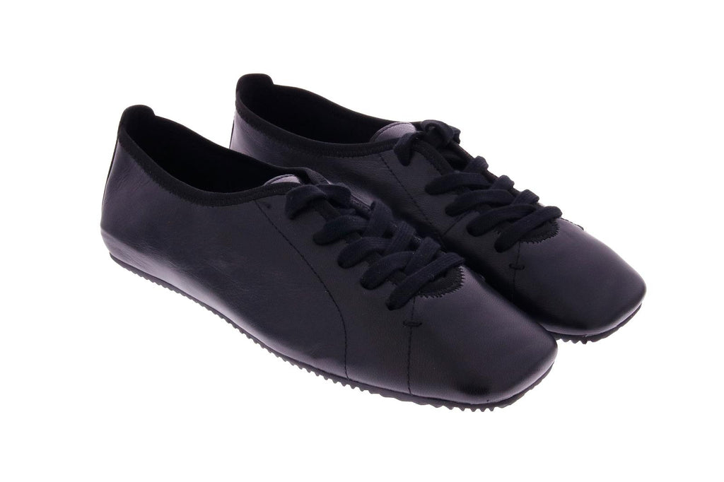 OA Non-fashion Ele lace up shoes black leather