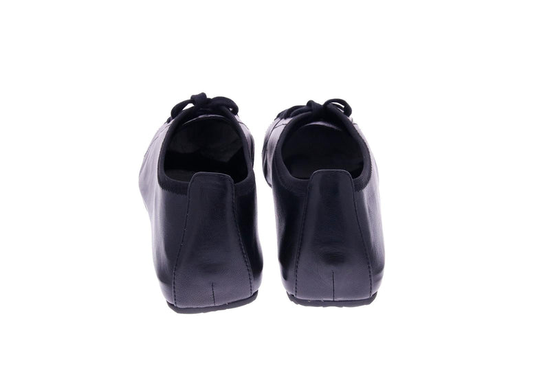 OA Non-fashion Ele lace up shoes black leather