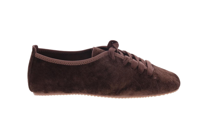 OA Non-fashion Ele lace up shoes coffee brown suede