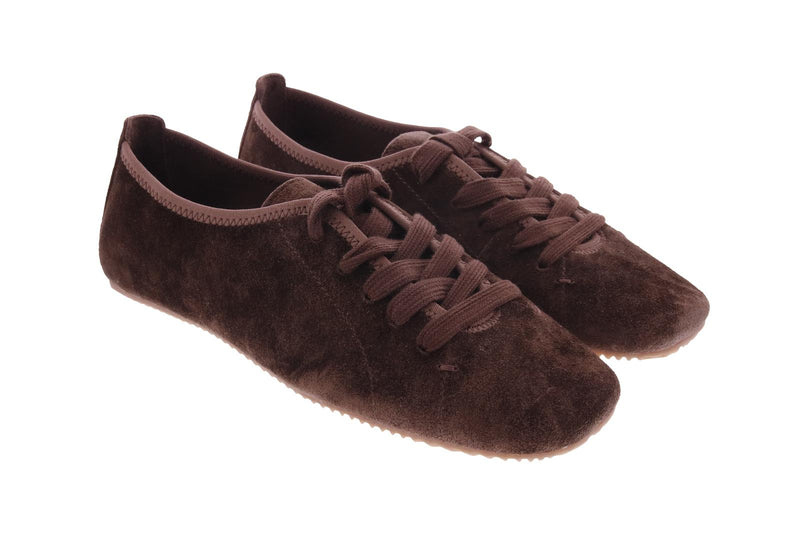 OA Non-fashion Ele lace up shoes coffee brown suede