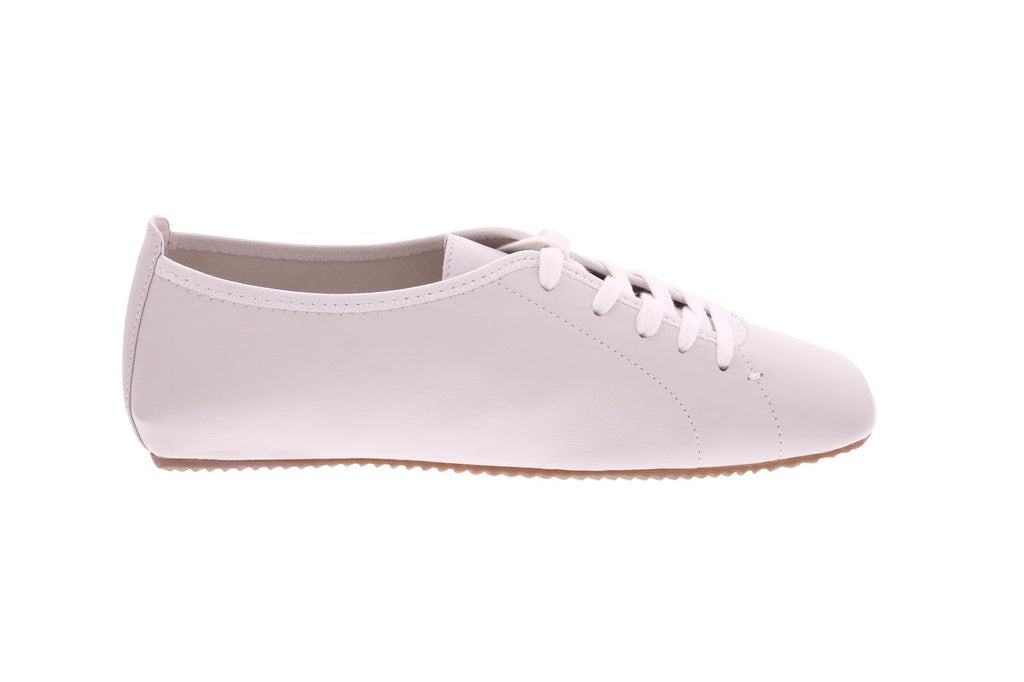 OA Non-fashion Ele lace up shoes off white leather